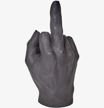 Dekoration Fuck U Finger från I AM Interior, svart handskulptur