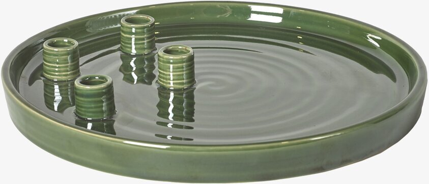 Ljusfat Eklaholm 4 Ljus från I AM Interior i djup grön färg