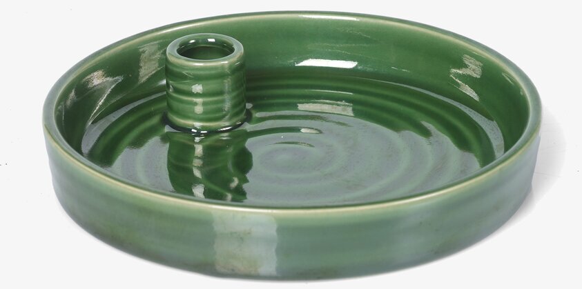 Ljusfat Eklaholm 1 Ljus från I AM Interior i grön keramik