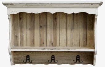 Vägghylla Antik Creme 3 Krokar från Chic Antique i trä