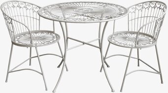 Caféset Antique Creme från Chic Antique i vit metall