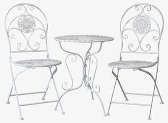 Caféset Antique Creme från Chic Antique med bord och stolar