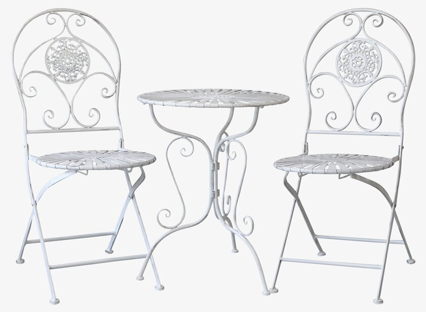 Caféset Antique Creme från Chic Antique med bord och stolar