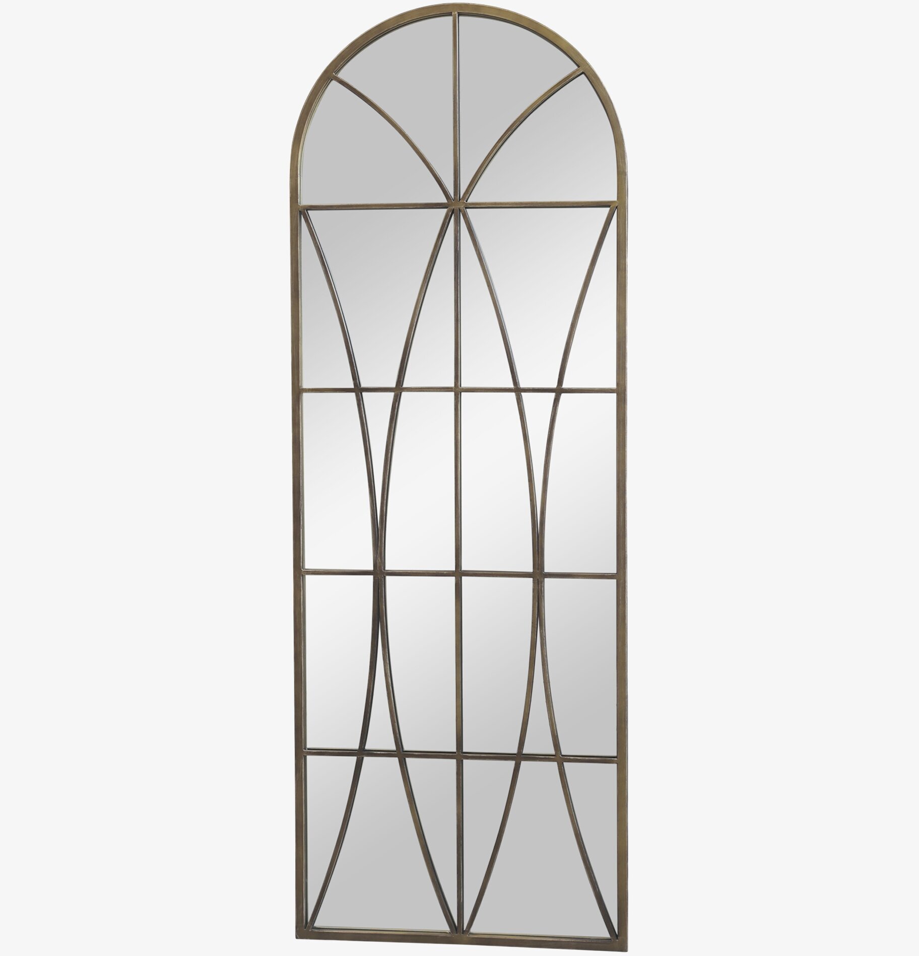 Spegel Arch Antique Brass från Chic Antique mot vit bakgrund