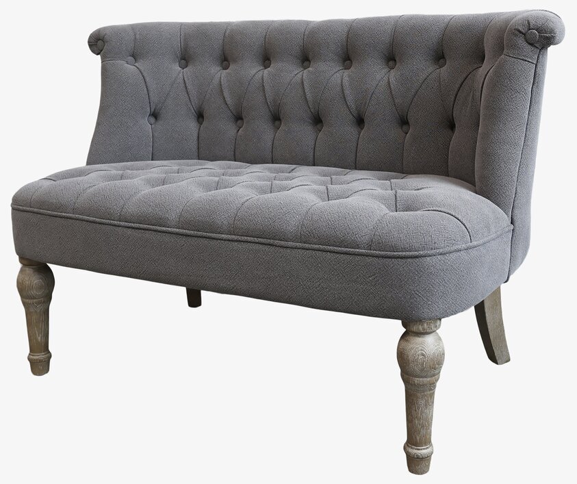 Fransk Soffa 2-Sits Grå från Chic Antique i elegant design