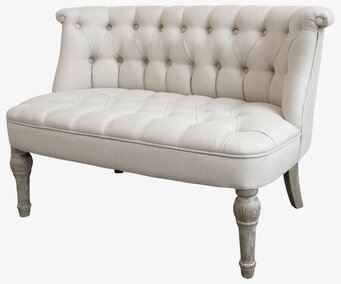 Fransk Soffa 2-Sits Linne från Chic Antique i elegant miljö