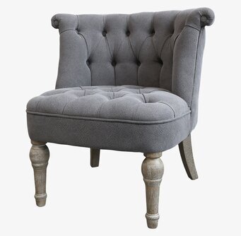Fransk Fåtölj Grå från Chic Antique med klassisk design