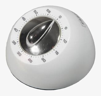 Kökstimer vit från Cabanaz med tydliga markeringar och vred