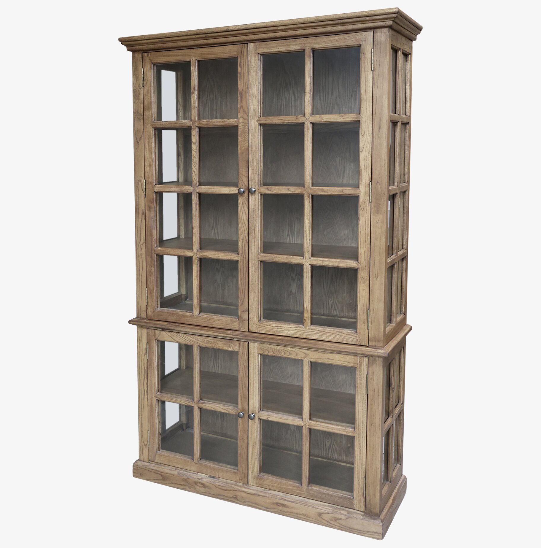 Vitrinskåp 4 Hyllor/Dörrar Natur från Chic Antique