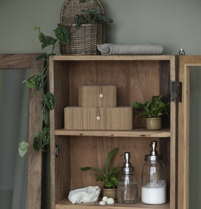 Förvaringslåda Bambu Set/2 Natur IB Laursen Förvaringslådor och korgar Boxar Förvaringsboxar Porslinsboxar Trälådor Smyckesboxar i porslin