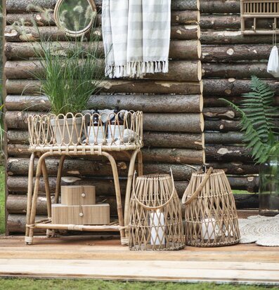 Förvaringslåda Bambu Set/2 Natur IB Laursen Förvaringslådor och korgar Boxar Förvaringsboxar Porslinsboxar Trälådor Smyckesboxar i porslin