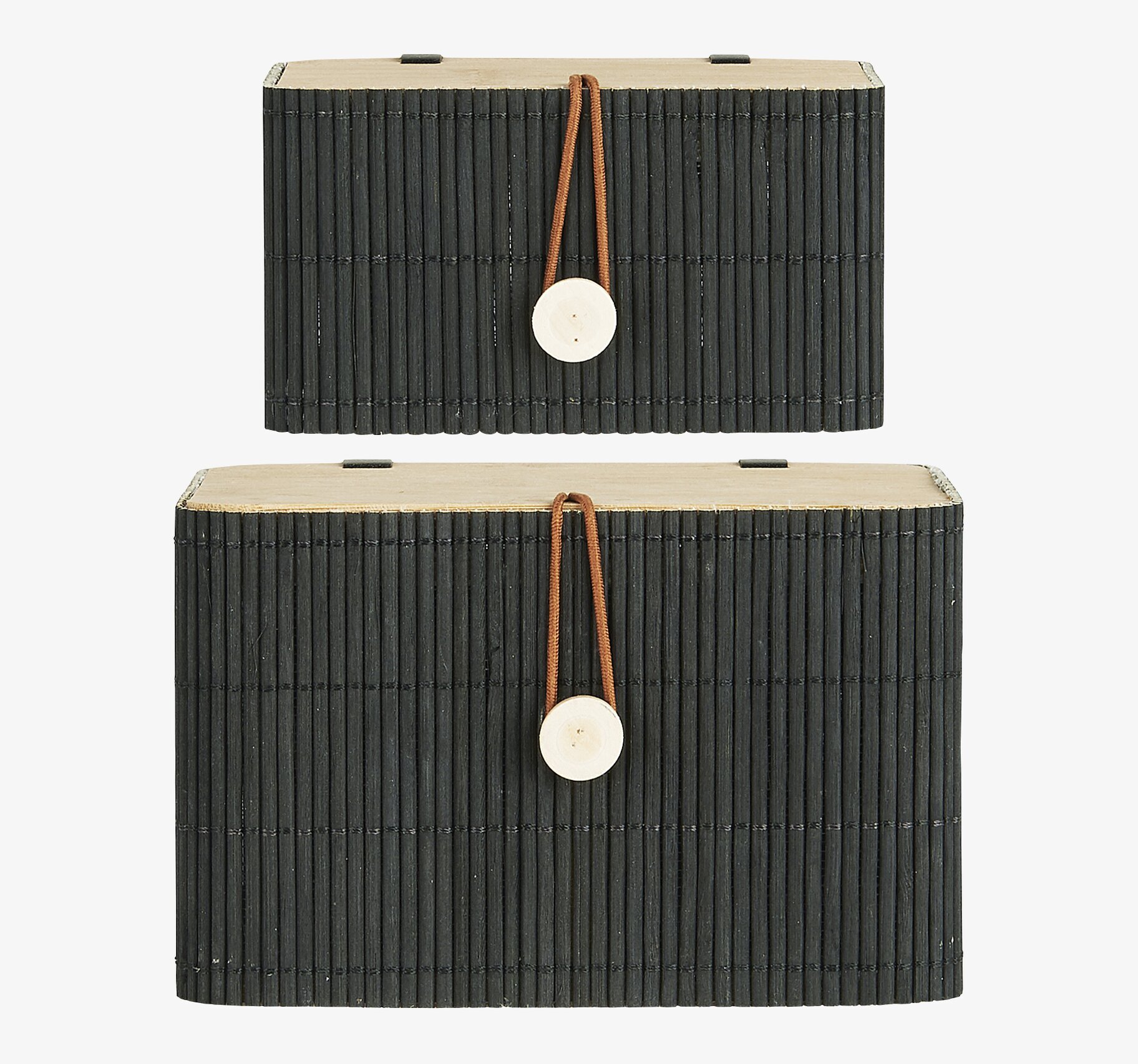 Förvaringslåda Bambu Set/2 Svart från IB Laursen i miljö