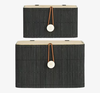 Förvaringslåda Bambu Set/2 Svart från IB Laursen i miljö