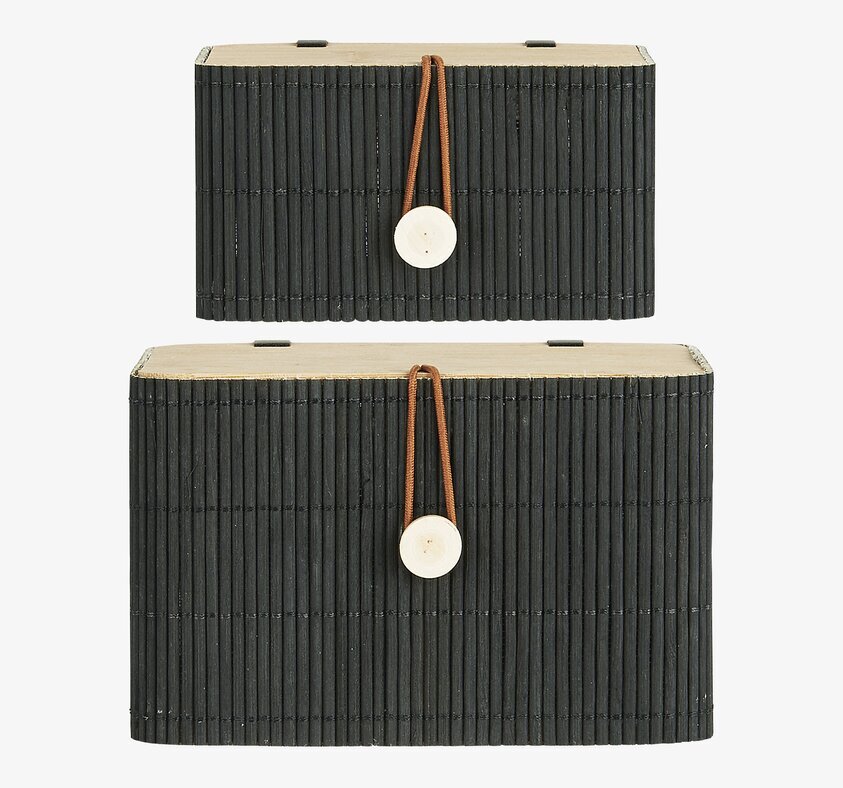 Förvaringslåda Bambu Set/2 Svart från IB Laursen i miljö