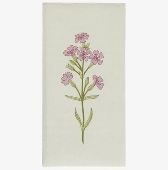 Servetter Flora Pink Flower från IB Laursen med blommotiv