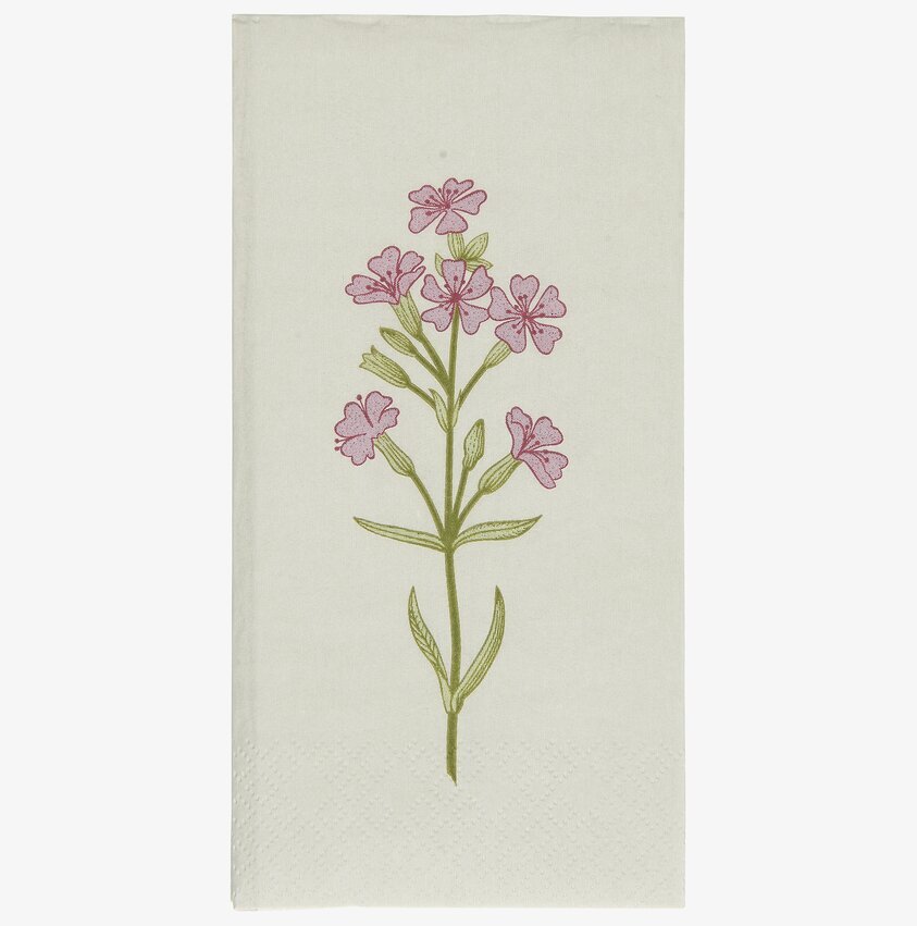Servetter Flora Pink Flower från IB Laursen med blommotiv