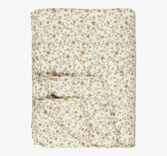Täcke/Pläd Creme/Yellow Flowers från IB Laursen