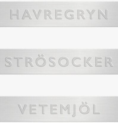 Förvaringsmärkning - Havregryn, Strösocker & Vetemjöl Solstickan Övrig prydnad/dekoration för inredning innemiljö