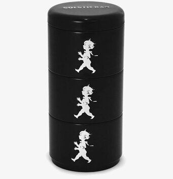 Foto av stilren och funktionell förvaringsburk i svart