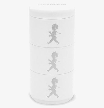 Bild av stilren och funktionell tredelad förvaringsburk