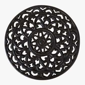 Grytunderlägg Gjutjärn Ø 20 från Silkflower med blommönster