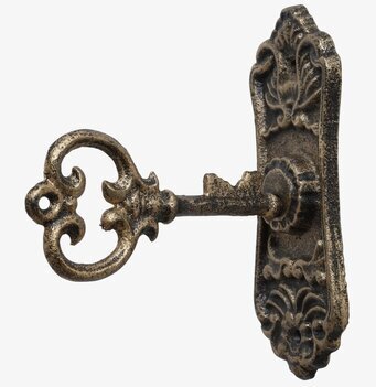 Nyckelkrok Gjutjärn Guld från Silkflower med gyllene finish