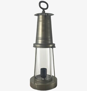 Bordslampa Gruvlykta Antik Mässing Stor från Multi Agentur