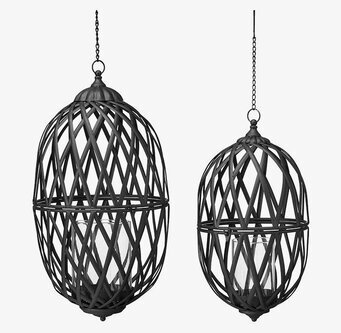 Torun Hänglykta Set/2 Svart från Wikholm Form i metall