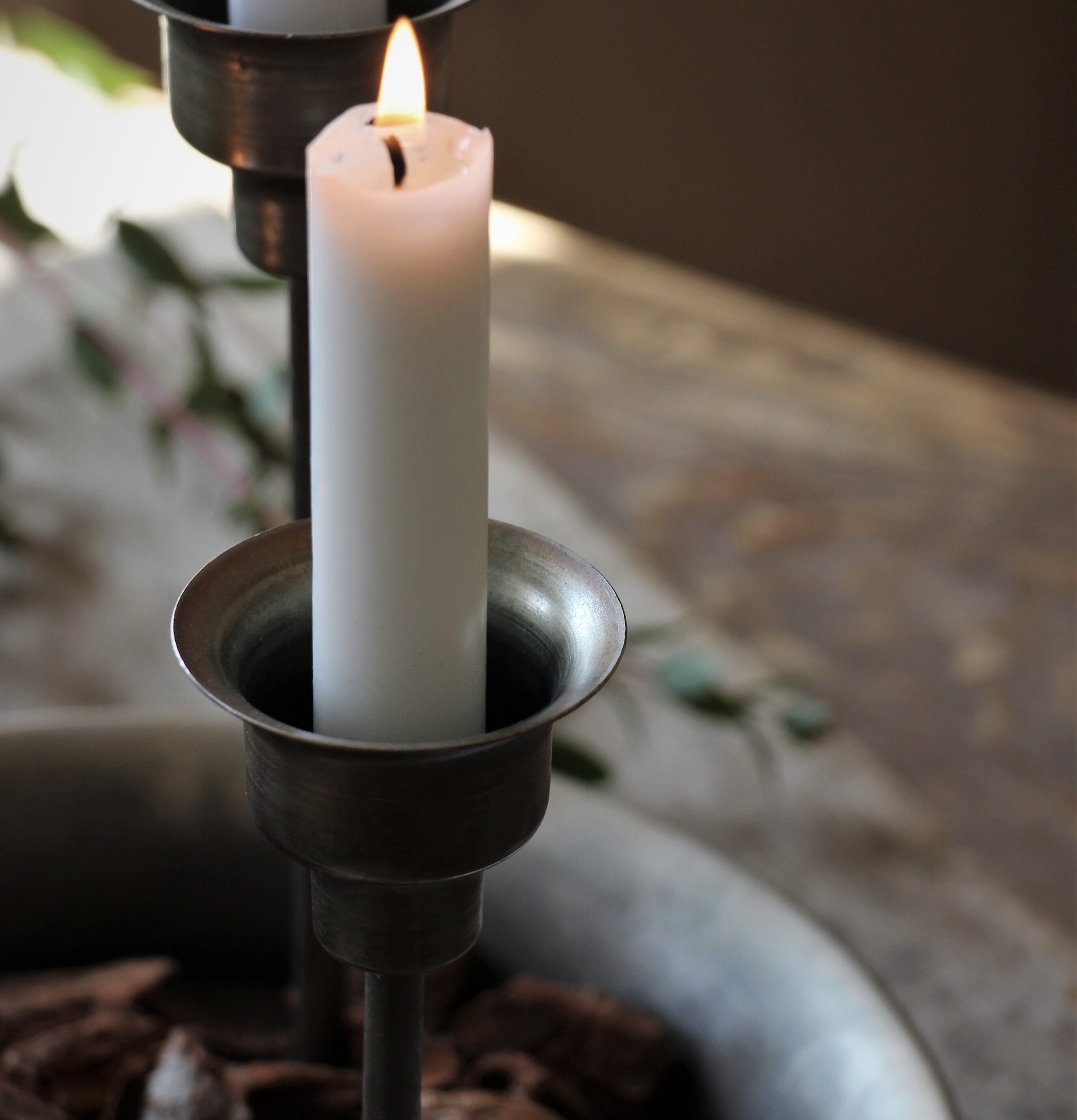 Cozy Ljushållare 3 Ljus från Majas Cottage på träyta