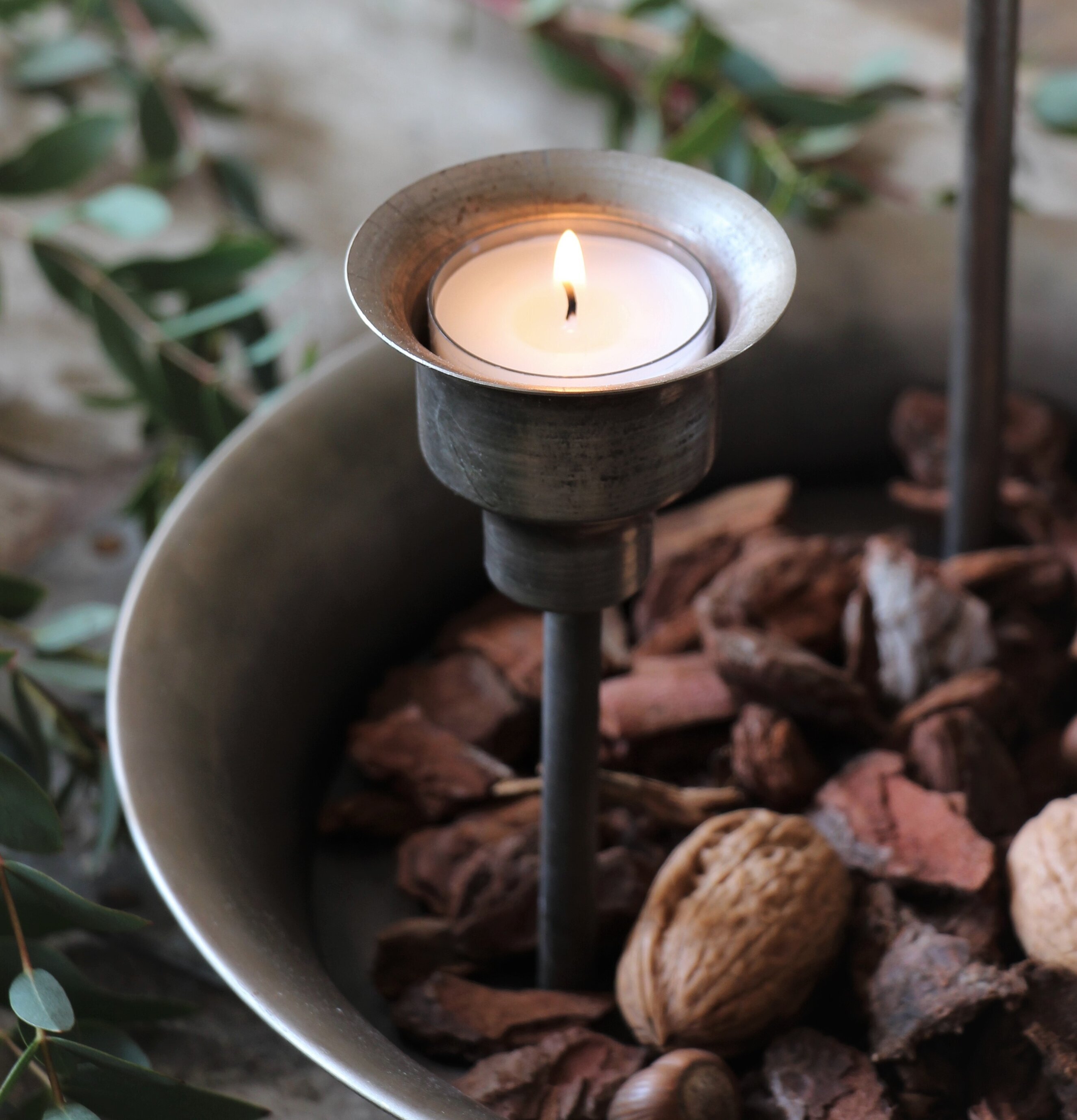 Cozy Ljushållare 3 Ljus från Majas Cottage med rustik finish