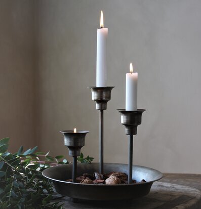 Cozy Ljushållare 3 Ljus från Majas Cottage på träbricka