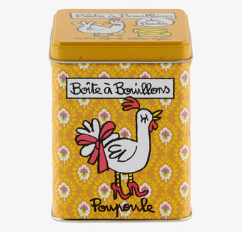 Bild av färgglad plåtburk med humoristiskt motiv