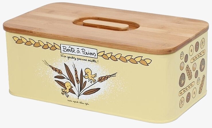 Plåtburk Bröd Gul Med Bambulock från Derriére la porte