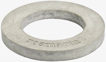 Plantcirkel Rosmarin från Dixie i robust betong, ljusgrå färg