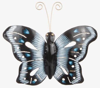 Fjäril Hamrad Plåt Svart/Blå/Grå 30x25 Cm från Different Design