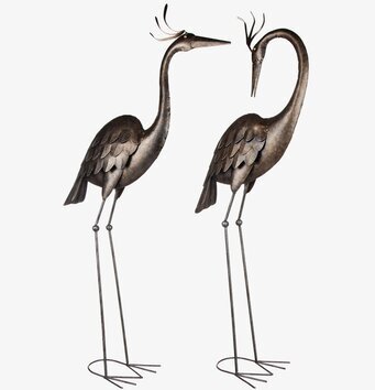 Fågel Antik Hamrad Plåt från Different Design, två fåglar