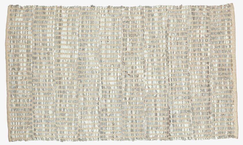 Trasmatta Vitläder från Dixie i återvunnet vitt läder