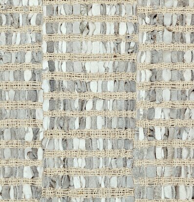 Trasmatta Vitläder från Dixie med återvunnet läder och tråd