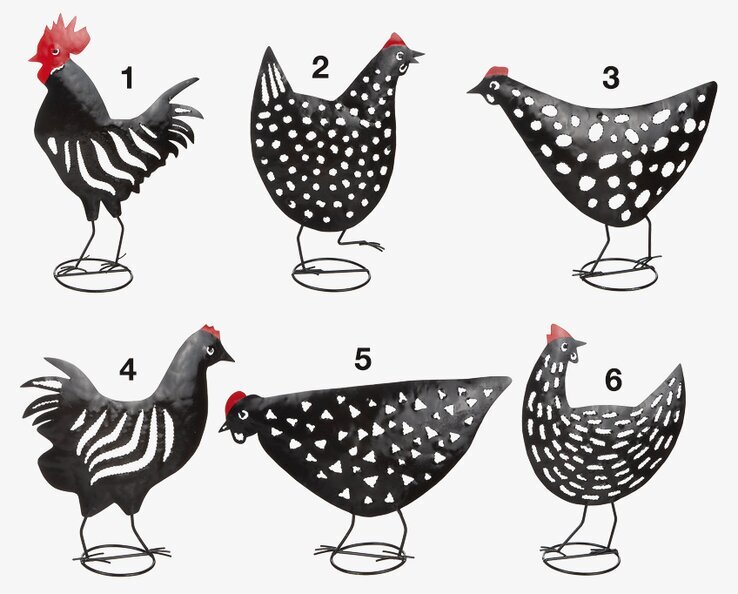 Tupp/Höna Svart Hamrad Plåt från Different Design