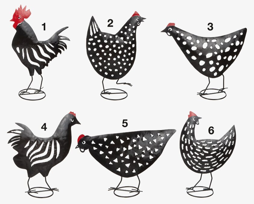 Tupp/Höna Svart Hamrad Plåt från Different Design