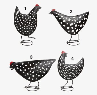 Höna Hamrad Plåt Svart Different Design