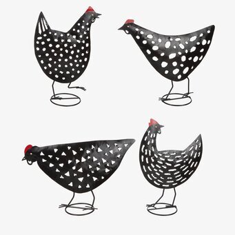 Höna Hamrad Plåt Svart Different Design