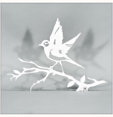 #ÄlskaPlåt Sädesärla Vit Ärling från Älskaplåt på en gren