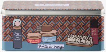 Bild av stilfull plåtburk för skovård och inredning