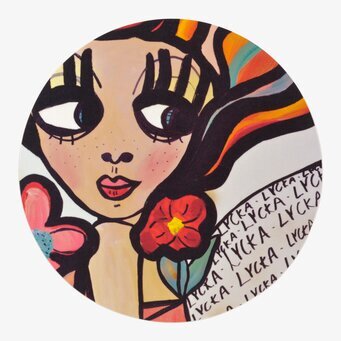 Grytunderlägg Lycka från Dixie med färgstark ansiktsdesign