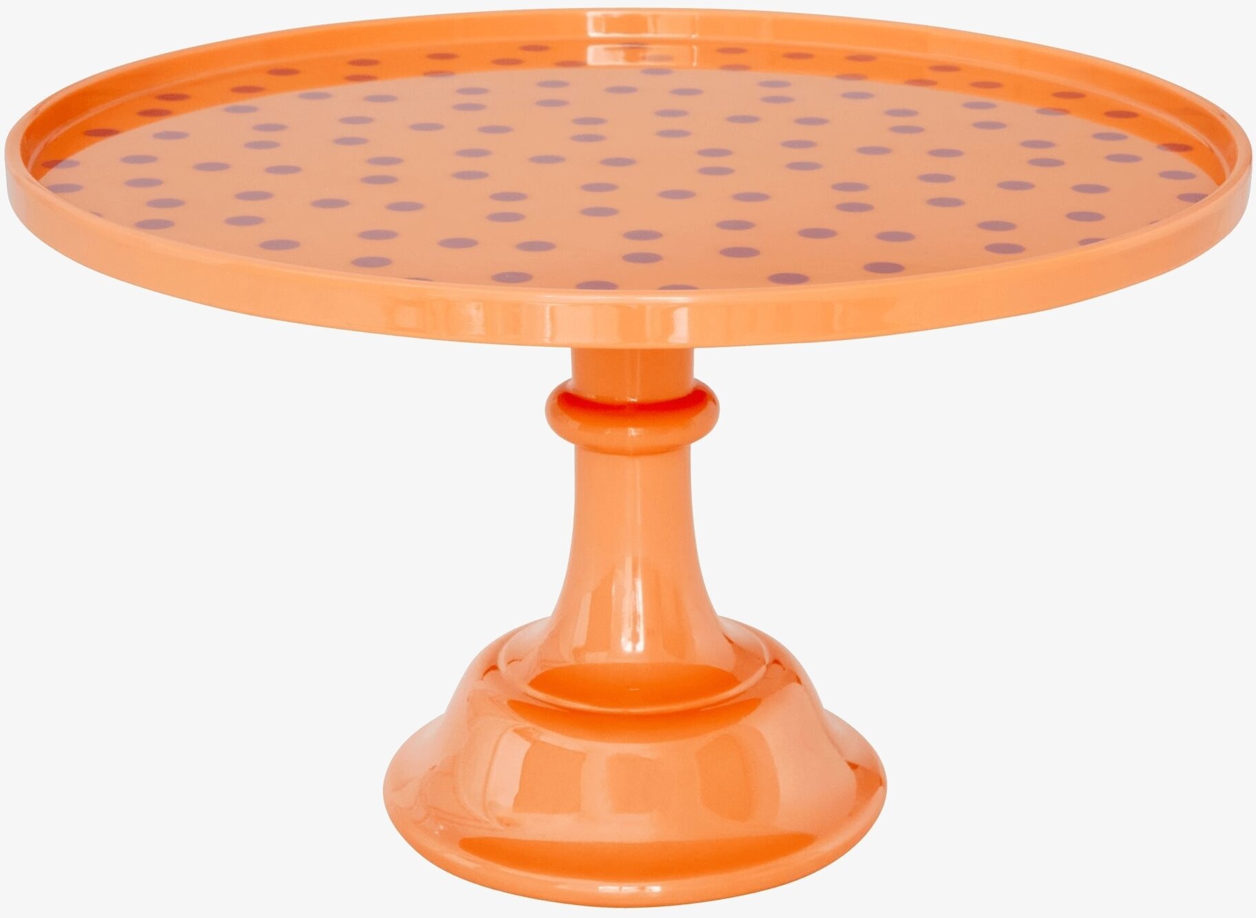 Kak & Tårtfat Melamin Dots Print från Rice på vit bakgrund