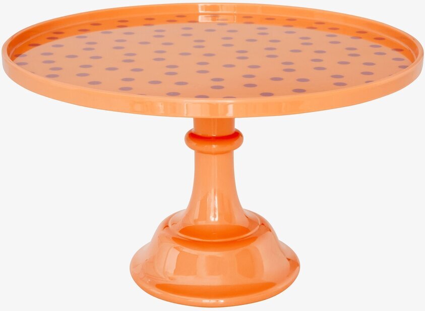 Kak & Tårtfat Melamin Dots Print från Rice på vit bakgrund