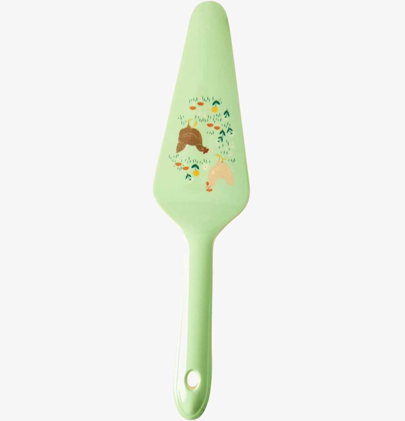 Tårtspade Hen Print från Rice med hönsmotiv och blommor