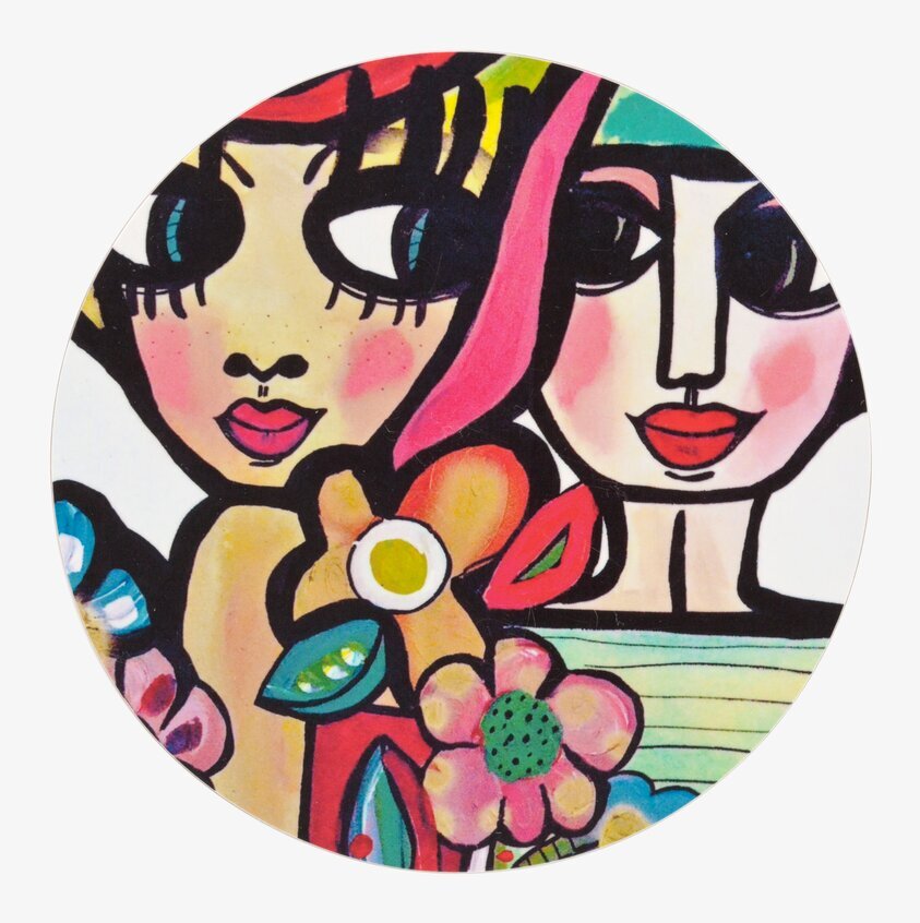 Grytunderlägg Längtansfull från Dixie med färgglatt motiv