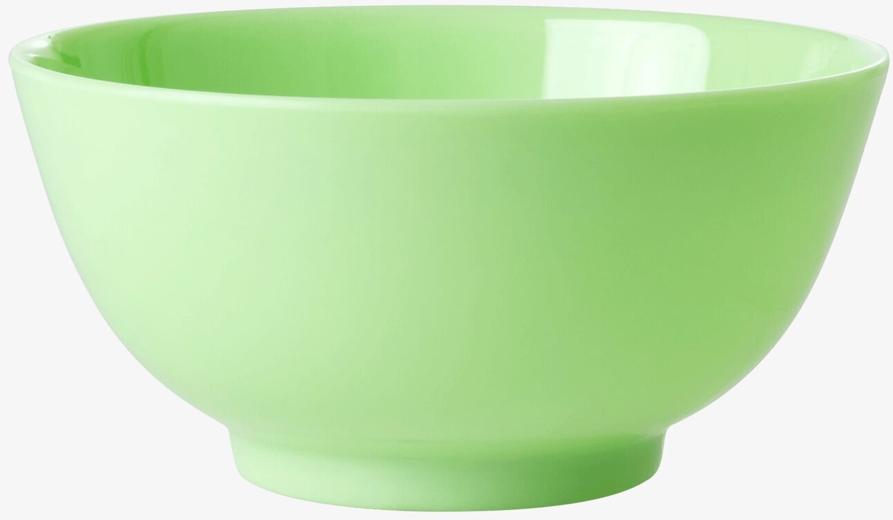 Skål Melamin Mellan från Rice i grön färg på vit bakgrund